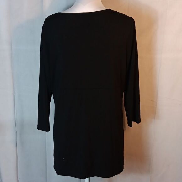 Black Tunic with Embellished Beaded Waist - Picture 4 of 6